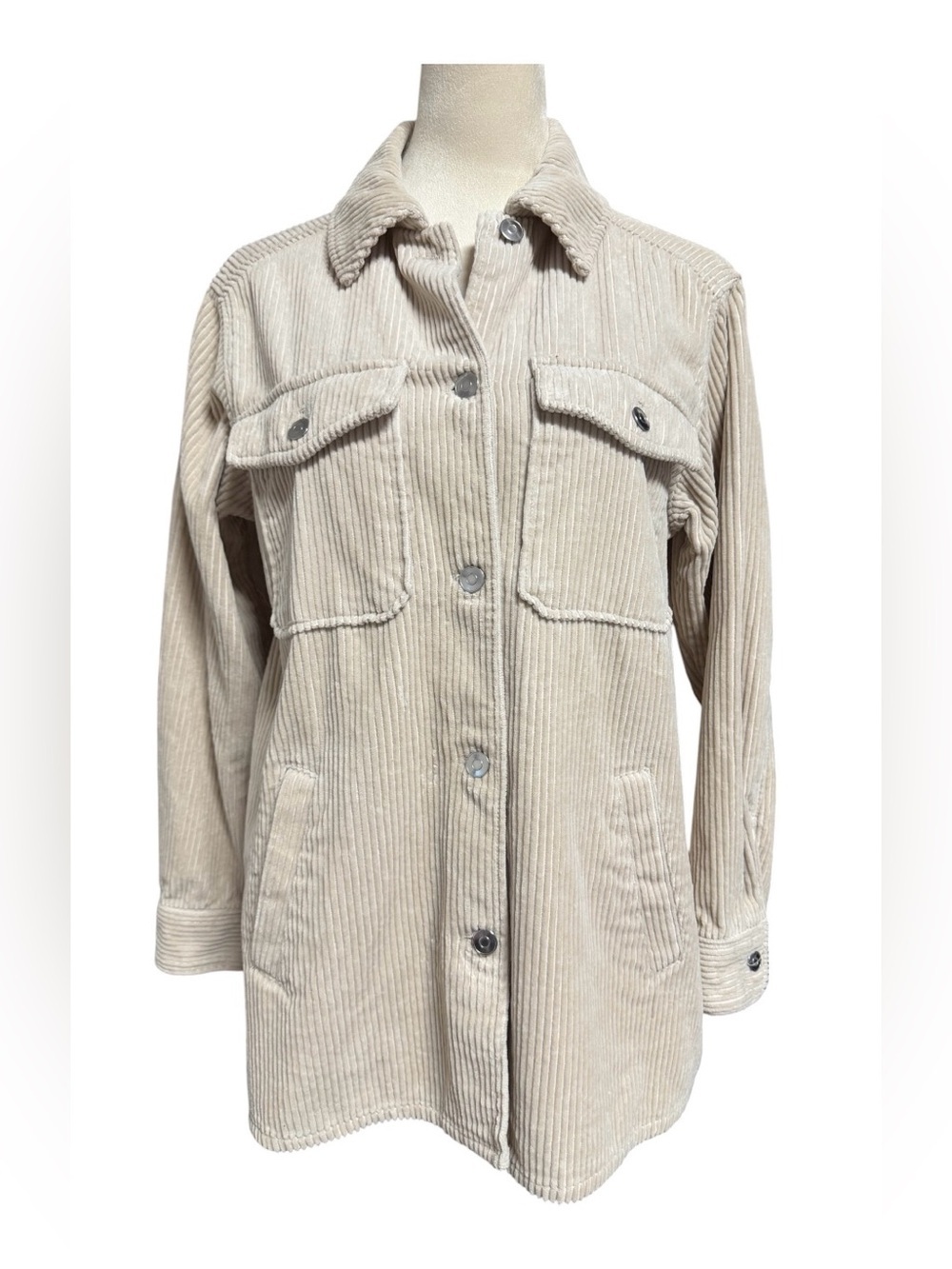 H&M  DIVIDED Corduroy Oversized  XS Shirt Jacket Shacket NWOT
